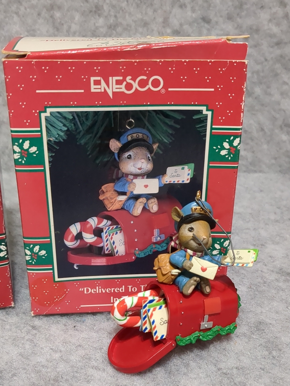 Lot of 5 Vintage Enesco Treasury Mouse Christmas Ornaments - Picture 6 of 13